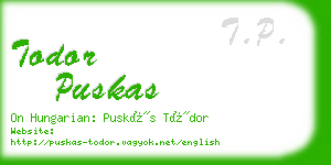 todor puskas business card